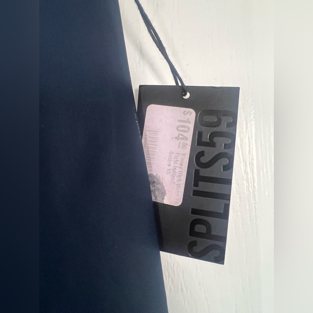 NWT Splits59 Navy/Crimson Ombré Kinney High Waisted Rise Leggings XS $104 - Picture 4 of 4